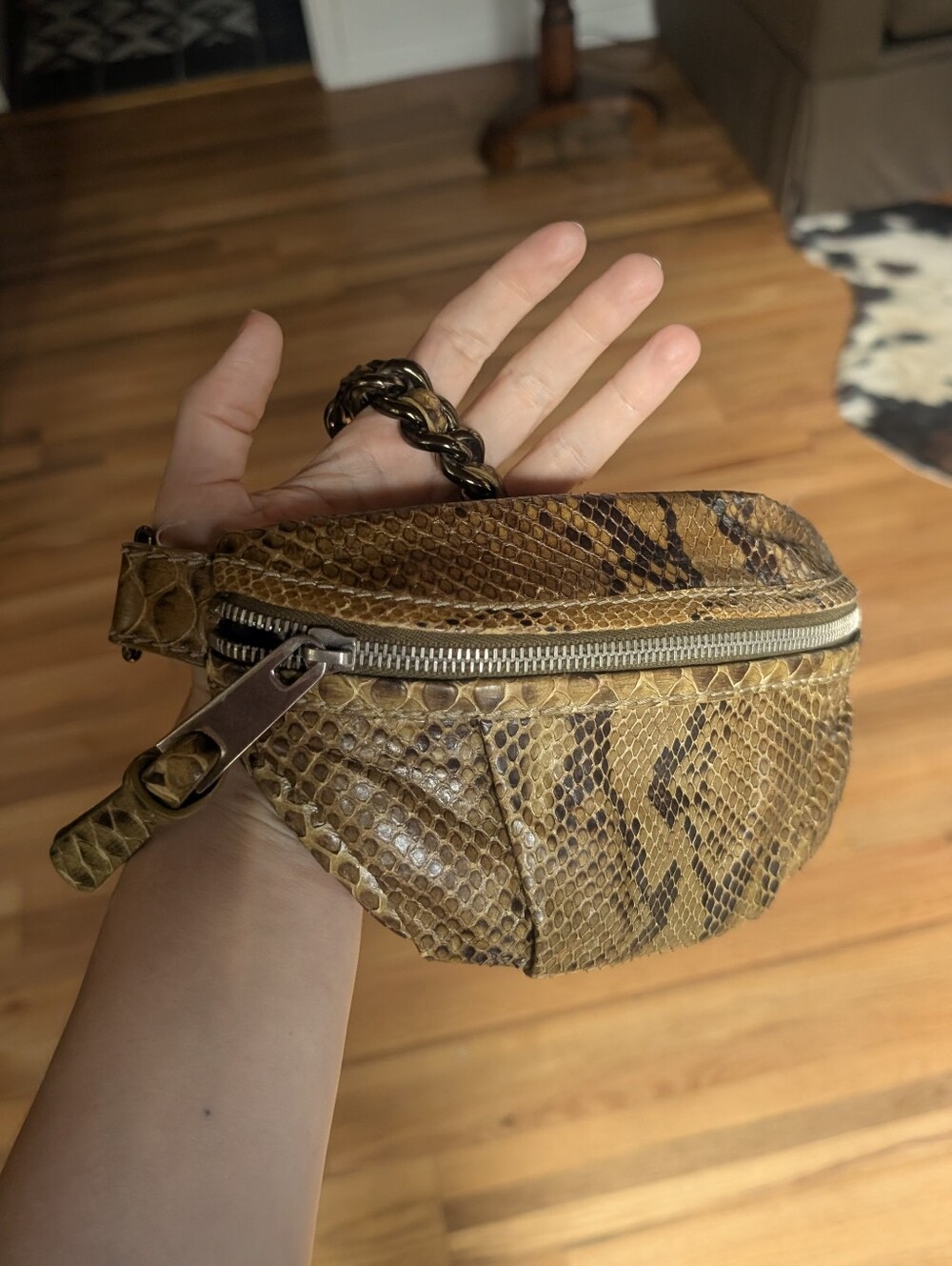Marc Jacobs - Python Embossed Leather Belt / Sling Bag - Made in Italy - Picture 10 of 11